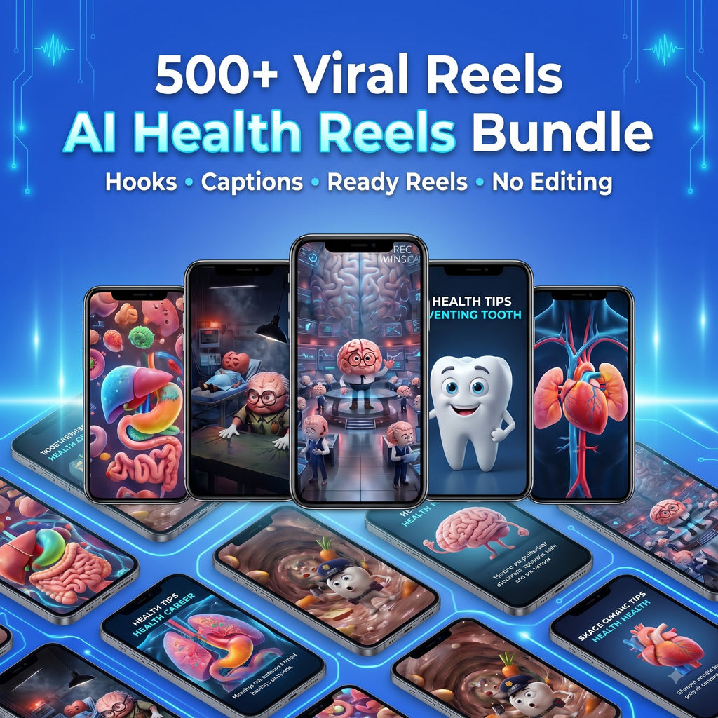 500+ Viral AI Health Reels Bundle – Instant Download